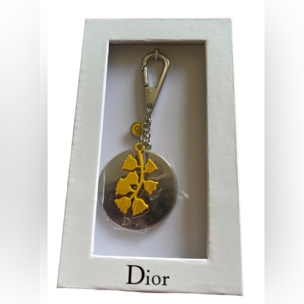 Dior yellow river of valley keychain / purse charm